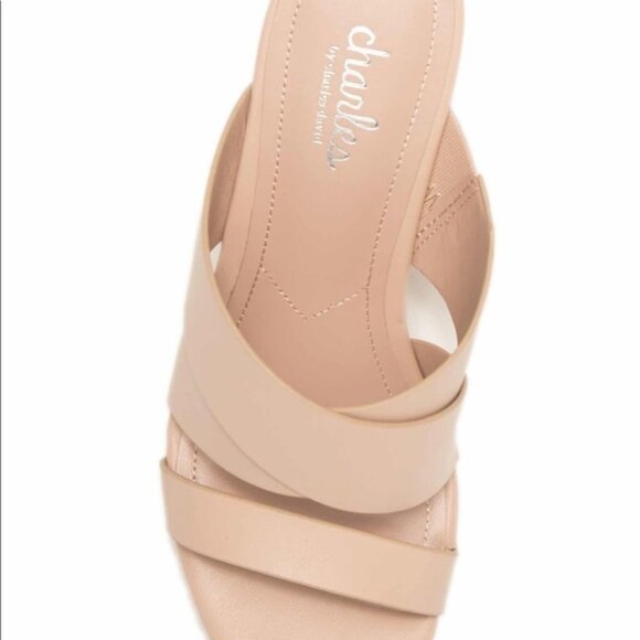 Charles by Charles David "Leslie" Tan/Beige Wedge Sandals Size 8.5 - Picture 3 of 10